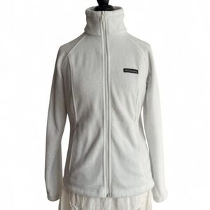 Columbia Full Zip Fleece‎ Jacket White Women's Size Medium